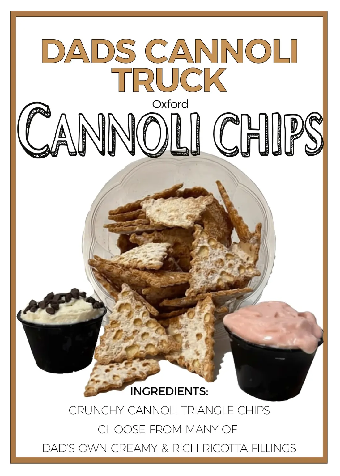 Cannoli chips and dip