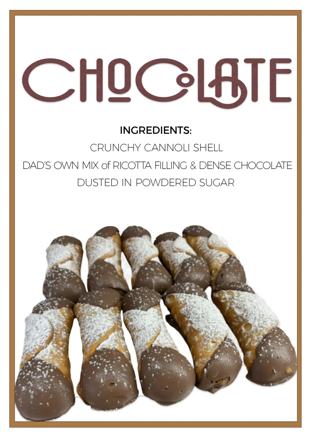 Chocolate cannoli
