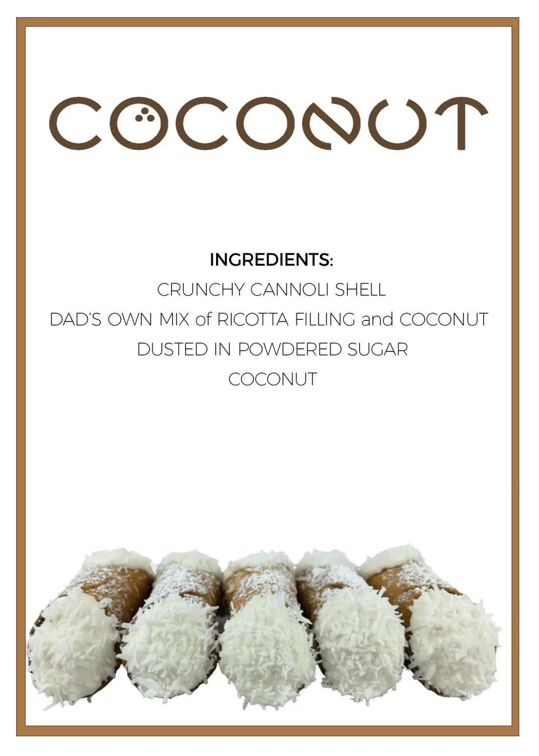 Coconut cannoli
