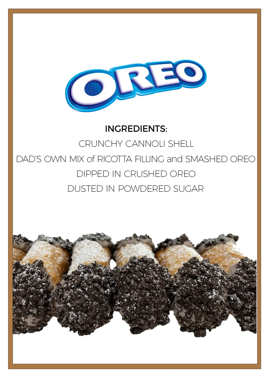 Oreo cannoli
