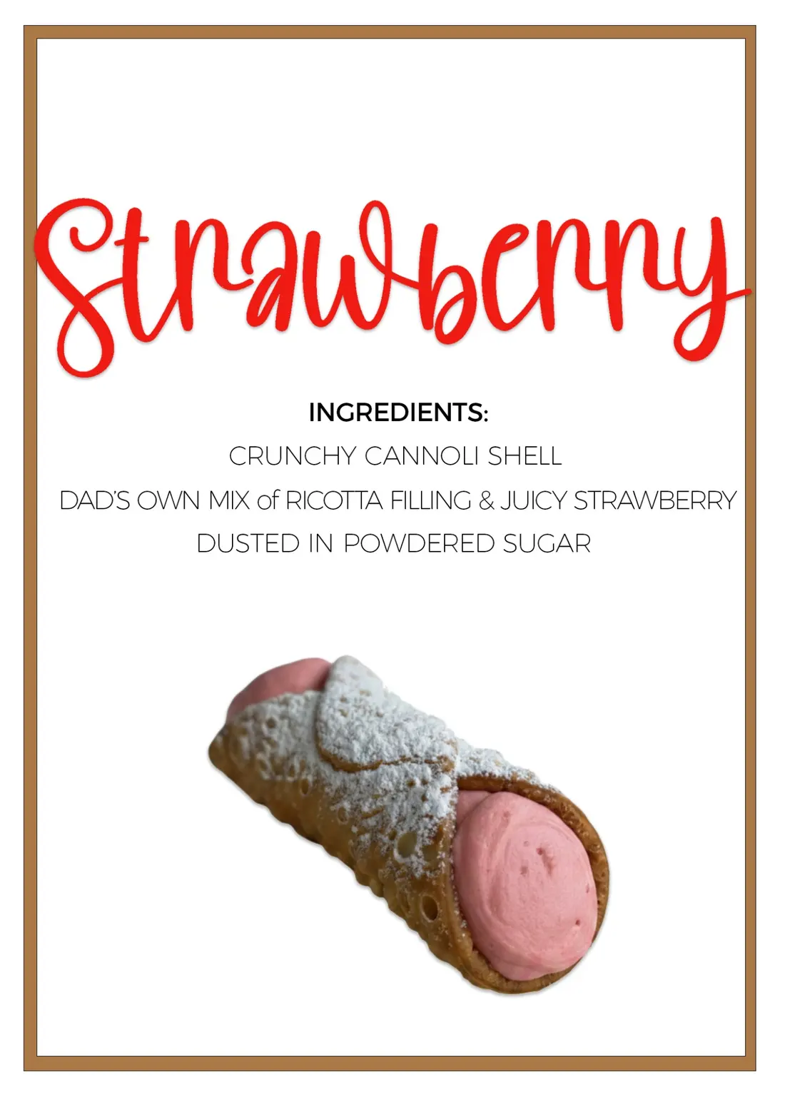 Strawberry cannoli