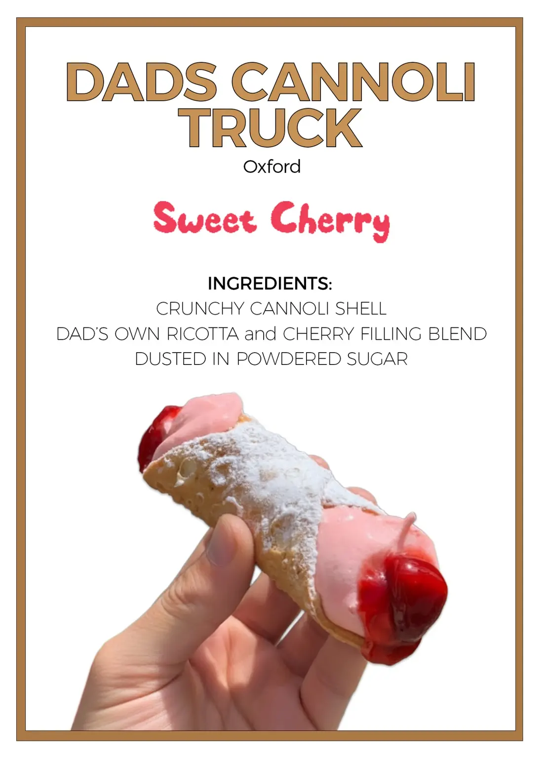 Sweet cherry cannoli