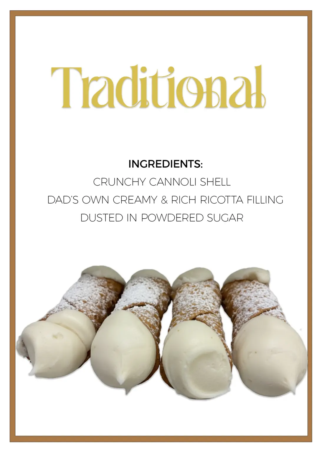 Traditional cannoli